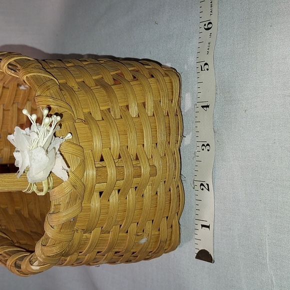 Wicker Baskets With Handles Accents Vintage Wicker Basket Set Of